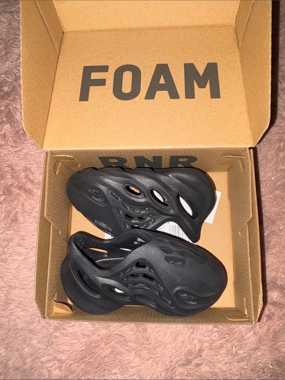 Yeezy Kids Black Foam Clog Sandals